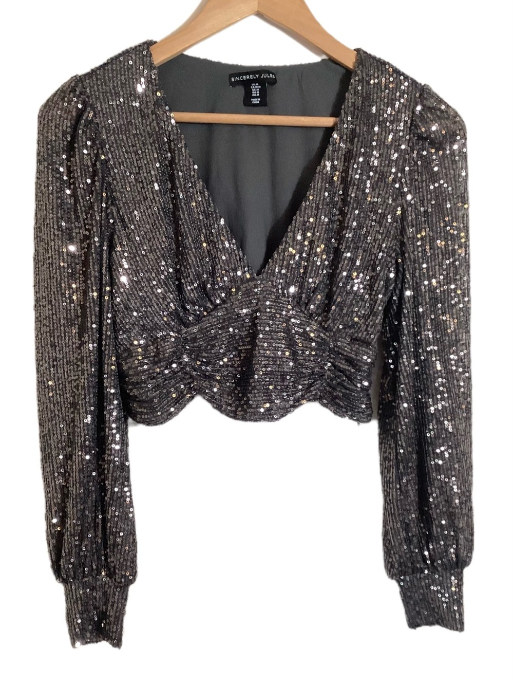 Sincerely Jules Sequin Party Crop Top